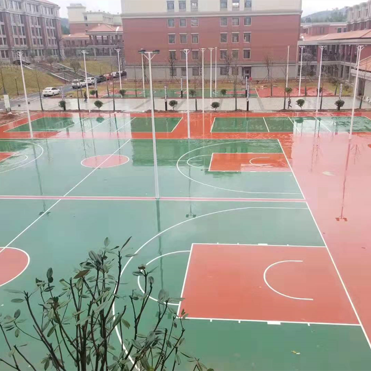 四川球场施工 PU运动场单位 篮球场公司 塑胶跑道施工 经验丰富