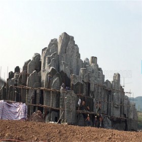 水泥雕塑定制   专业承接大型景观工程  户外创意造型  人造石门头假山石