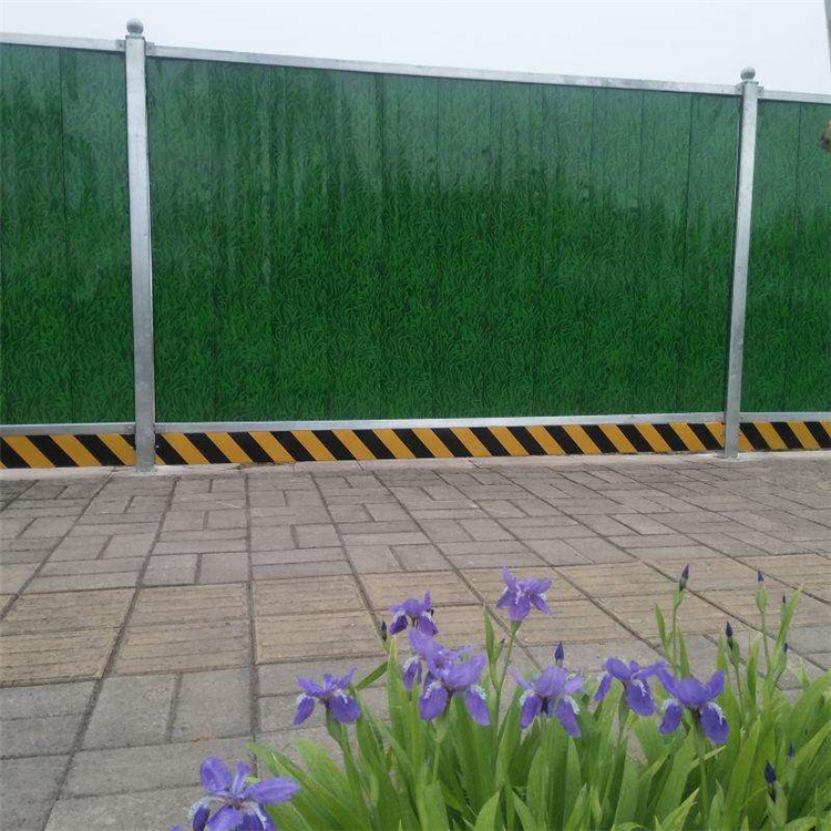 彩钢小草围挡    工地建筑移动临时施工用围挡绿色