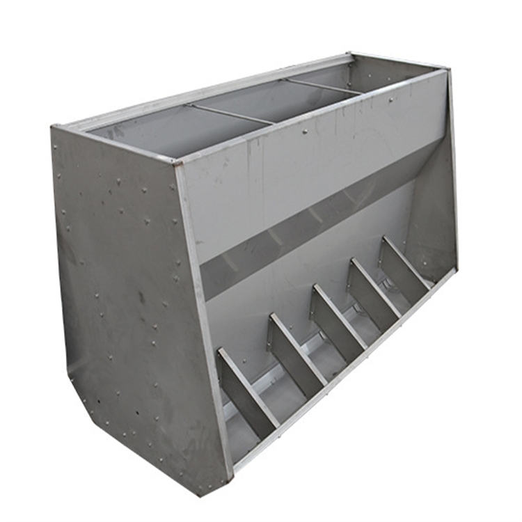 养殖双面料槽不锈钢猪食槽 保育双面料槽可定制双面干湿猪料槽
