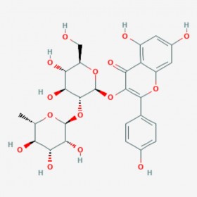 百蕊草素I 山柰酚-3-葡萄糖鼠李糖苷 Kaempferol-3-glucorhamnoside 40437-72-7