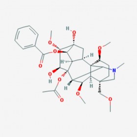 次乌头碱 下乌头碱  次乌碱 高乌头碱	Hypaconitine