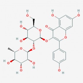 百蕊草素I Kaempferol 3-glucorhamnoside 40437-72-7 C27H30O15