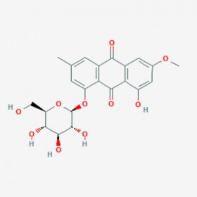 大黄素甲醚-8-o-β-D-葡萄糖苷Physcion-8-O-beta-D-monoglucoside  23451-01-6 C22H22O10