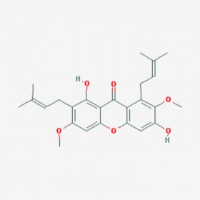 beta-倒捻子素 beta-Mangostin 20931-37-7 C25H28O6