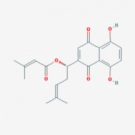 β,β-二甲基丙烯酰阿卡宁 β, β-dimethyl-acrylalkannin 5162-01-6 C21H22O6