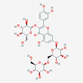 槲皮素-3-O-β-D-葡萄糖-7-O-β-D-龙胆双糖苷 Quercetin-3-O-beta-D-glucose-7-O-beta-D-gentiobioside 60778-02-1 C33H4