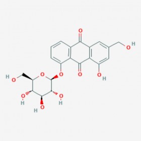 芦荟大黄素-8-O-β-D-葡萄糖苷 Aloe-eModin-8-O-β-D-glucopyranoside  33037-46-6 C21H20O10