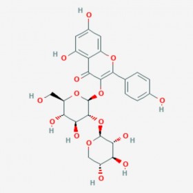 山奈酚3-O-桑布双糖苷 Leucoside 27661-51-4 C26H28O15