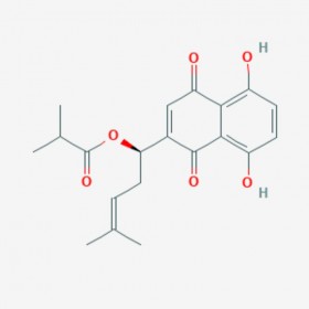 异丁酰紫草素 Isobutyrylshikonin 52438-12-7 C20H22O6