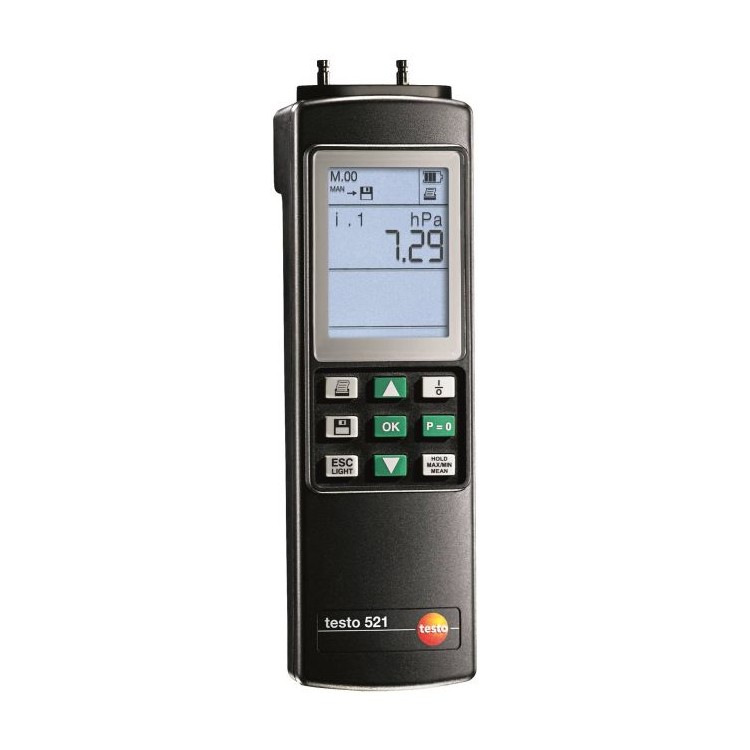 testo 521-1 - 专业型差压测量仪(精度±0.2%,全量程)