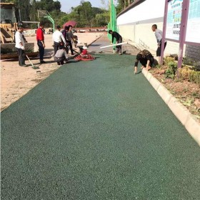 阿坝州彩色透水混凝土  透水强化料 生态透水混凝土胶结料 露骨彩色地坪透水混凝土增强料  多孔无沙透水混凝土单价