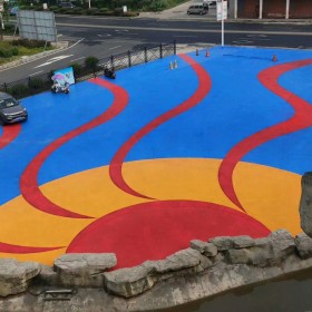 江北区  彩色透水混凝土直销 生态透水路面增强剂 透水混凝土路面施工