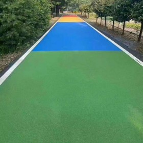 安康市  彩色透水混凝土   透水砼颜色料 透水地坪粘接胶 透水地坪报价 城市沥青改色 c25彩色透水混凝土包工包料厂家直销