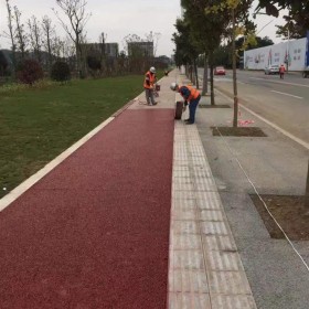 自贡市 彩色透水混凝土 透水地坪粘接料厂家  批发价格 免费辅导