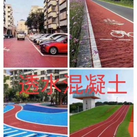 资阳市 彩色透水混凝土地面  透水混凝土如何施工  透水混凝土材料厂家 彩色压模混凝土厂家