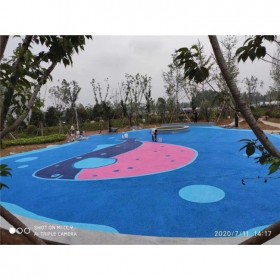 合川区 彩色透水混凝土地坪 地坪施工工艺  透水混凝土生产材料厂家  生态透水砼