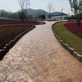 岳阳市艺术压花地坪  压花地坪厂家 减少灰尘 艺术地坪 园林景观