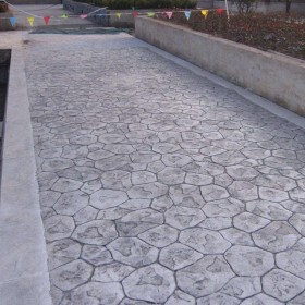 孝感市彩色艺术地坪 压模地坪 施工材料罩面保护剂 免费提供压花模具使用