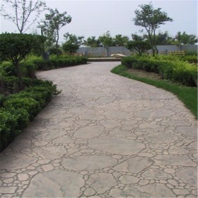 达州市压印路面厂家 压模地坪材料 彩色压花砼 彩色压花地坪材料厂家 免费指导施工