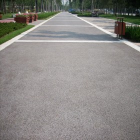路面彩色透水混凝土 商业街彩色混凝土 案例样式