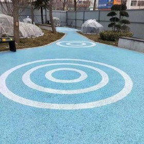 透水性混凝土彩色路面 花纹景观彩色混凝土 露骨地面 每平方价格