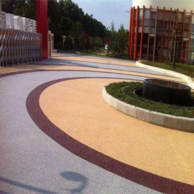 透水性混凝土彩色路面 无砂透水混凝土 免费做造价预算