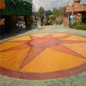 压花地坪 水泥压印地面 混凝土透水地坪 压花地坪强化料 费用