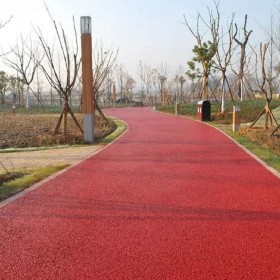 彩色地面透水混凝土 彩色生态透水混凝土道路 海绵城市透水地坪 材料厂家