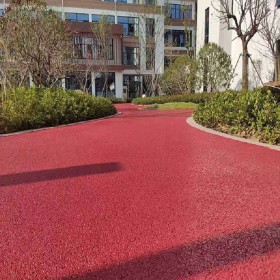 透水彩色路面 生态透水混凝土材料 彩色透水混凝土道路 厂家