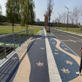 彩色强固透水混凝土 彩色透水混凝土 生态透水混凝土粘接剂 多少钱一平方