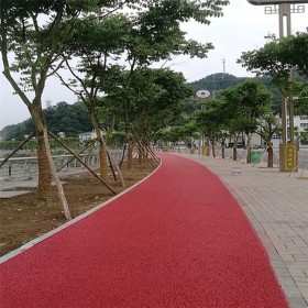 透水混凝土 彩色透水混泥土 透水地坪粘接剂 10cm彩色透水硂 免费指导施工 送货到工地