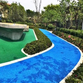 彩色混凝土路 园林道路彩色混凝土 透水性混凝土 案例样式