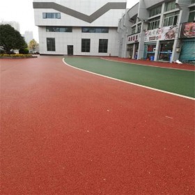 园林道路彩色混凝土 商业街彩色透水混凝土 普通透水混凝土地坪 每平方价格
