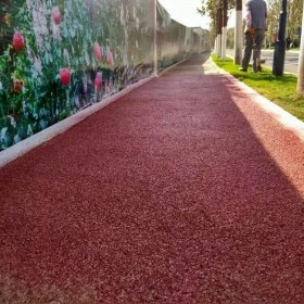 透水混凝土 彩色透水混凝土材料生产厂家 透水混凝土增强剂价格 豪轩地坪