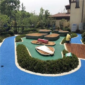 人行道彩色透水混凝土 学校操场透水地坪 豪轩地坪 欢迎咨询