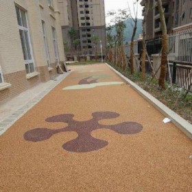 海绵透水地坪 透水混凝土 彩色透水绿道 生态透水路面 配料