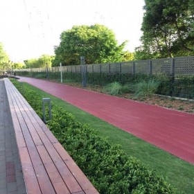 彩色透水混凝土生产厂家【豪轩地坪材料】透水混凝土路面 免费做造价预算
