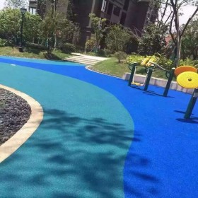 彩色混凝土路 生态透水地坪 细粒式彩色混凝土 露骨地面 材料厂家