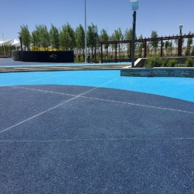 生态透水路面 彩色强固透水混凝土 海绵透水地坪 现货供应