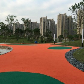广场彩色透水混凝土 生态透水地坪 彩色整体透水路面 厂家出售