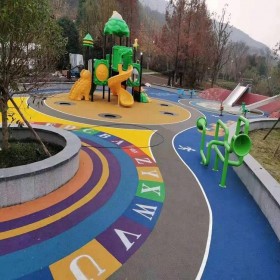 花纹景观彩色混凝土 彩色整体透水路面 透水地坪 制造厂