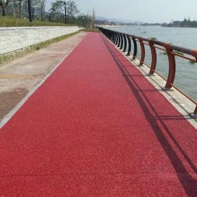 透水性混凝土彩色路面 混凝土透水地坪 生态透水路面 原材料