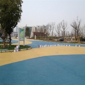 彩色透水混凝土颗粒 环保透水混凝土 商业街彩色混凝土路面 材料厂家出售
