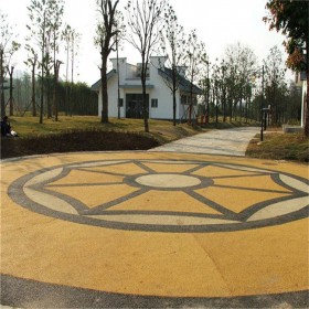 彩色透水混凝土路面 透水地坪混凝土 操场彩色混凝土 材料厂家
