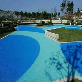 成都市 人行道、盲道彩色透水混凝土 生态透水地坪 透水混凝土材料厂家直销