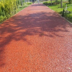 衡阳市 彩色整体透水路面 生态透水地坪 彩色透水绿道 露骨彩色透水混凝土 材料厂家报价