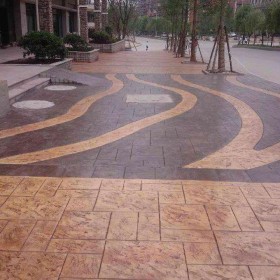 广东 彩色透水混凝压模 压花地坪 艺术压花地坪材料 彩色压印脱模剂 压花地坪材料出售