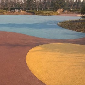 沙坪坝区 商业街彩色混凝土 生态透水混凝土 生态透水地坪 豪轩专业的材料厂家