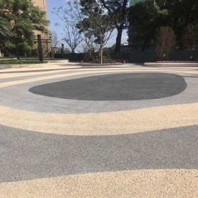 武威市 花纹景观彩色混凝土 广场彩色透水混凝土 生态透水地坪 免费施工指导送货到工地